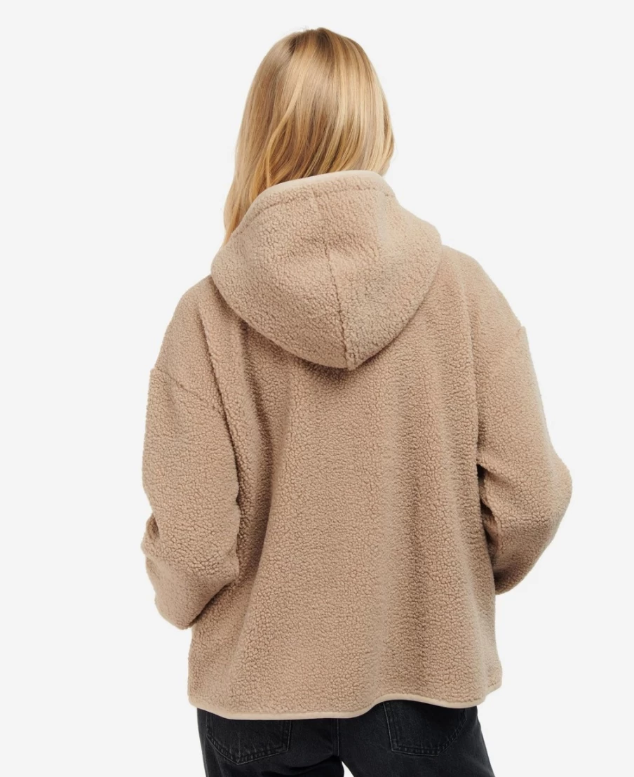 Barbour Women's Shelly Fleece Hoodie in Light Trench - Warm & Stylish Pullover