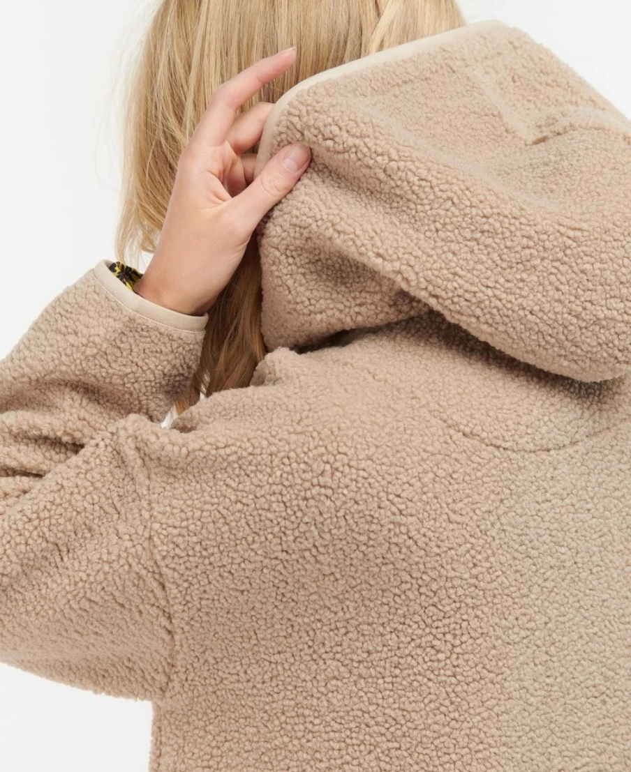Barbour Women's Shelly Fleece Hoodie in Light Trench - Warm & Stylish Pullover