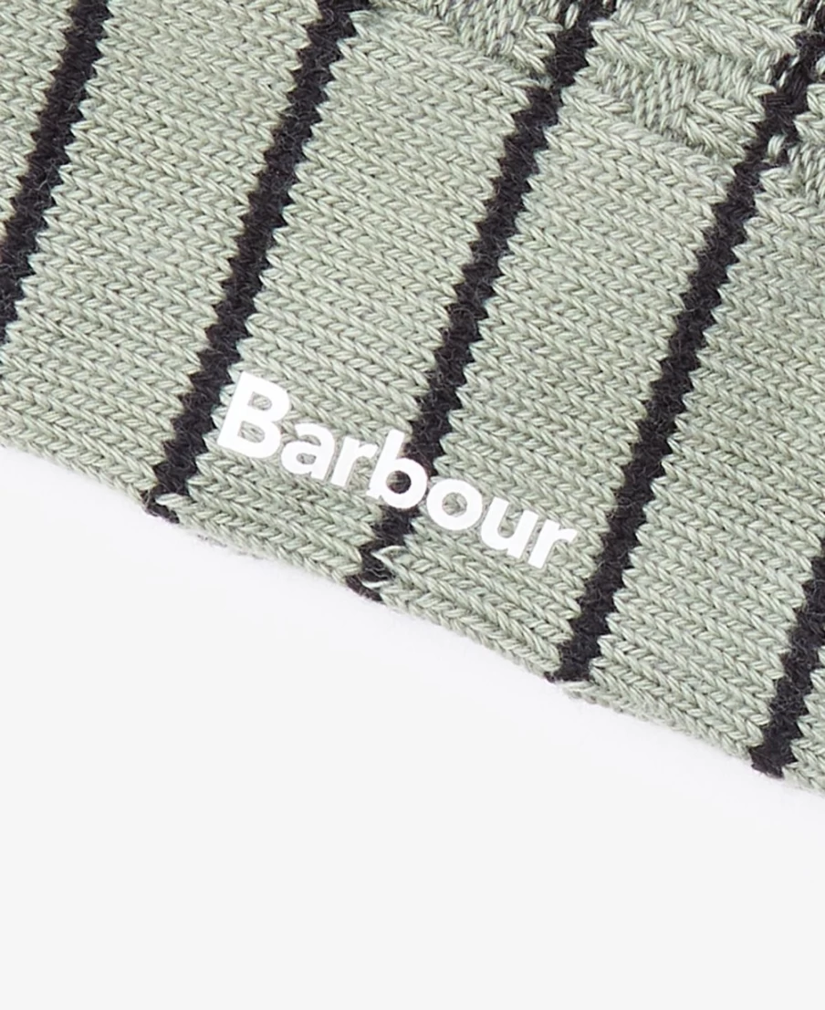 Barbour Men's Olive Texture Stripe Socks - Classic Casual Comfort