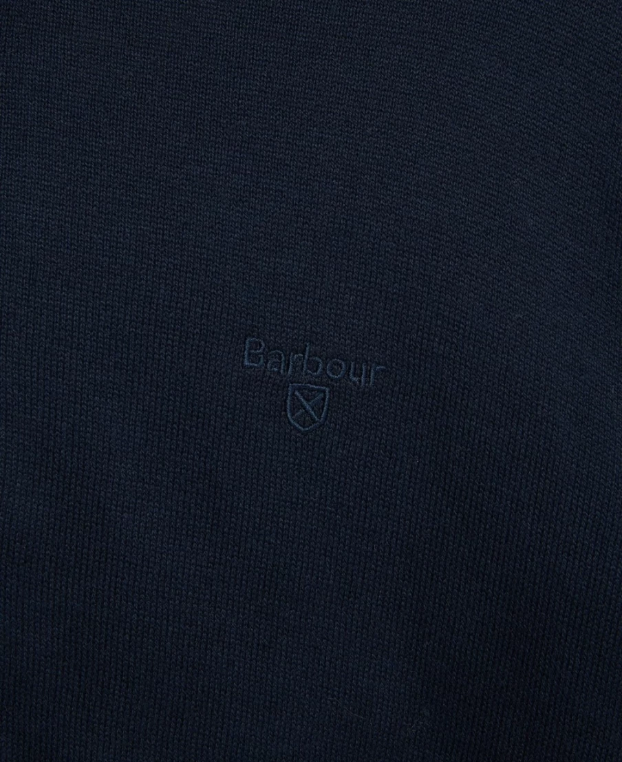 Barbour Men's Abhainn Zip Through Sweater in Grey Marl - Classic Knit Pullover