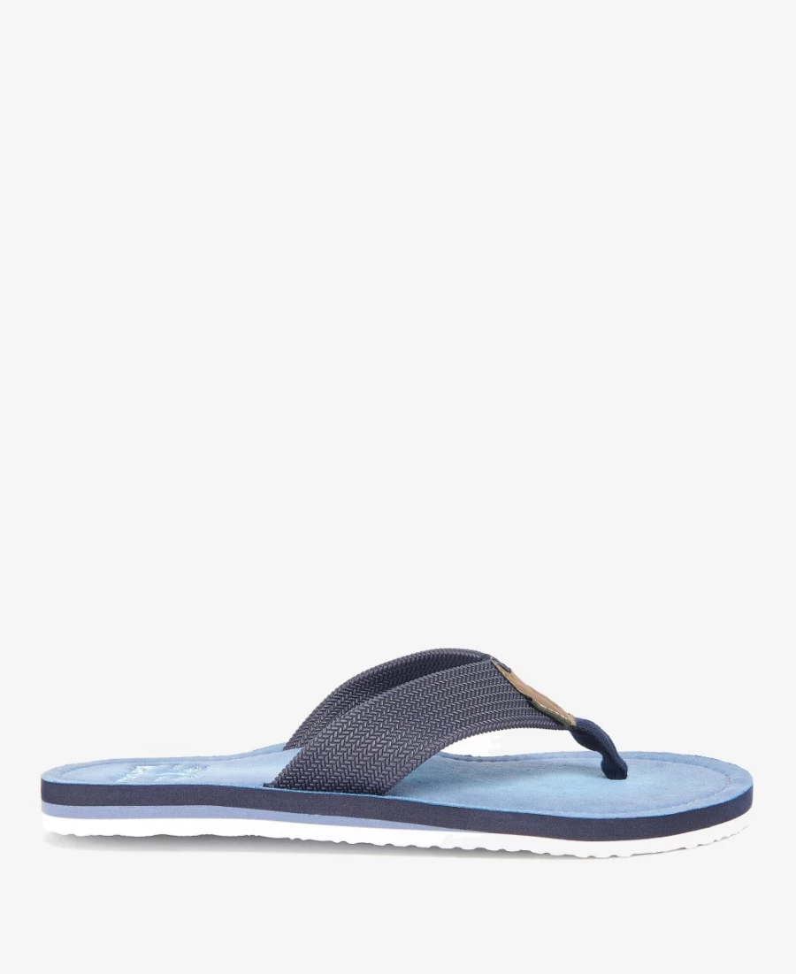 Barbour Mens Toeman Beach Sandal in Powder Blue | Lightweight Comfort Footwear