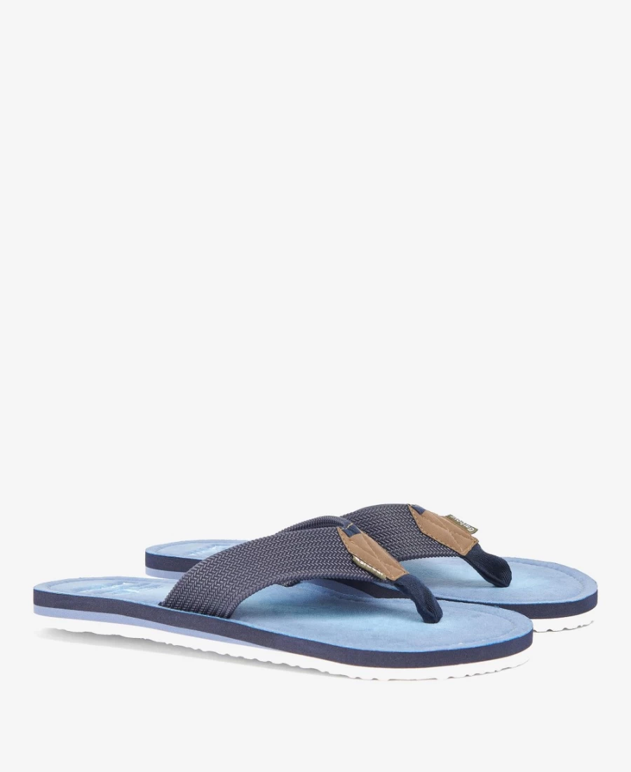 Barbour Mens Toeman Beach Sandal in Powder Blue | Lightweight Comfort Footwear