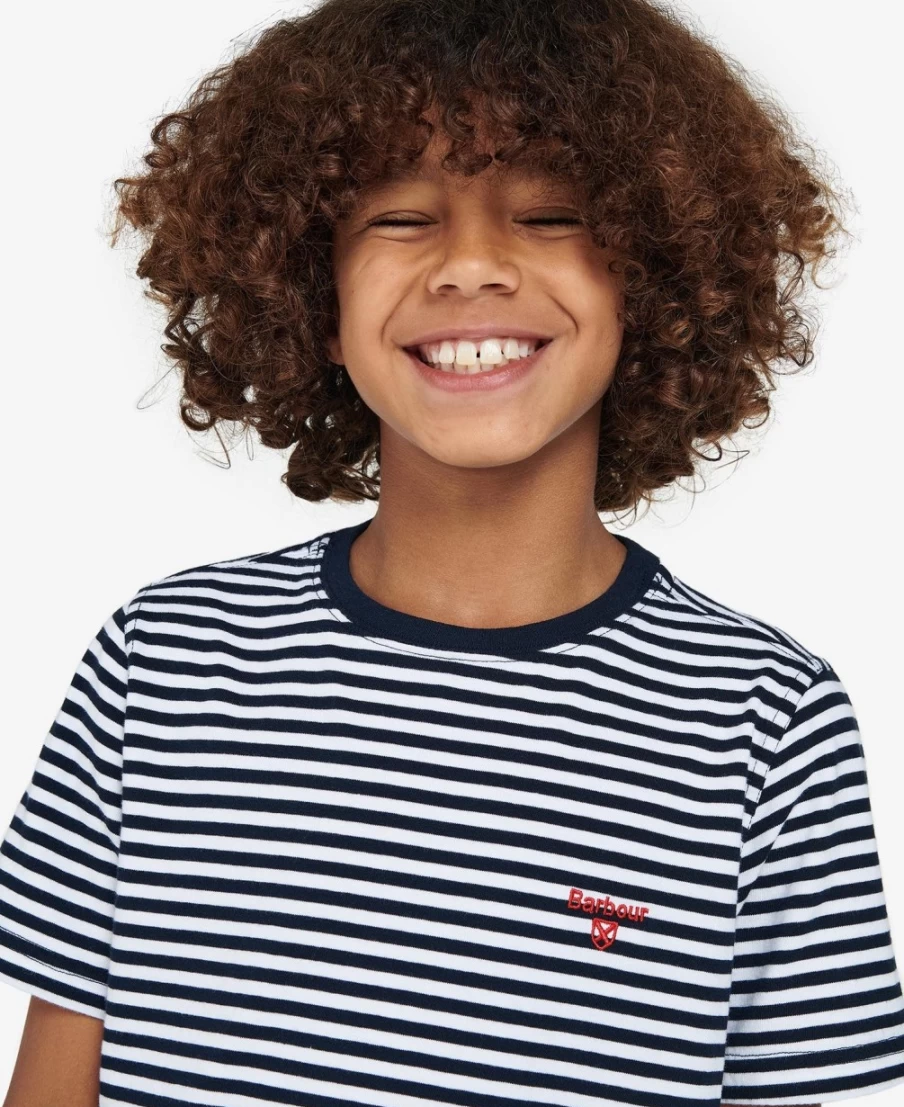 Barbour Boys Classic Navy Blake Cotton T-Shirt for Kids