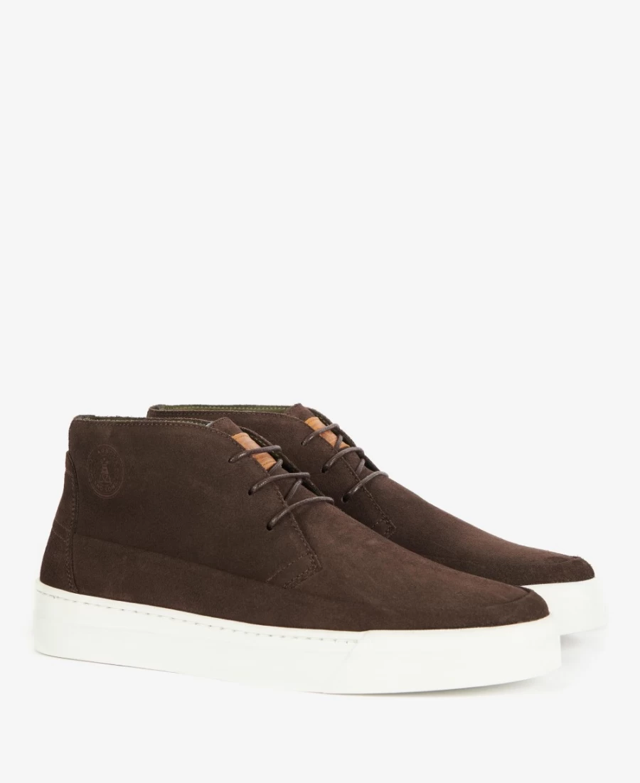 Barbour Mason Chukka Boots for Men in Chocolate Suede - Premium Leather Casual Footwear