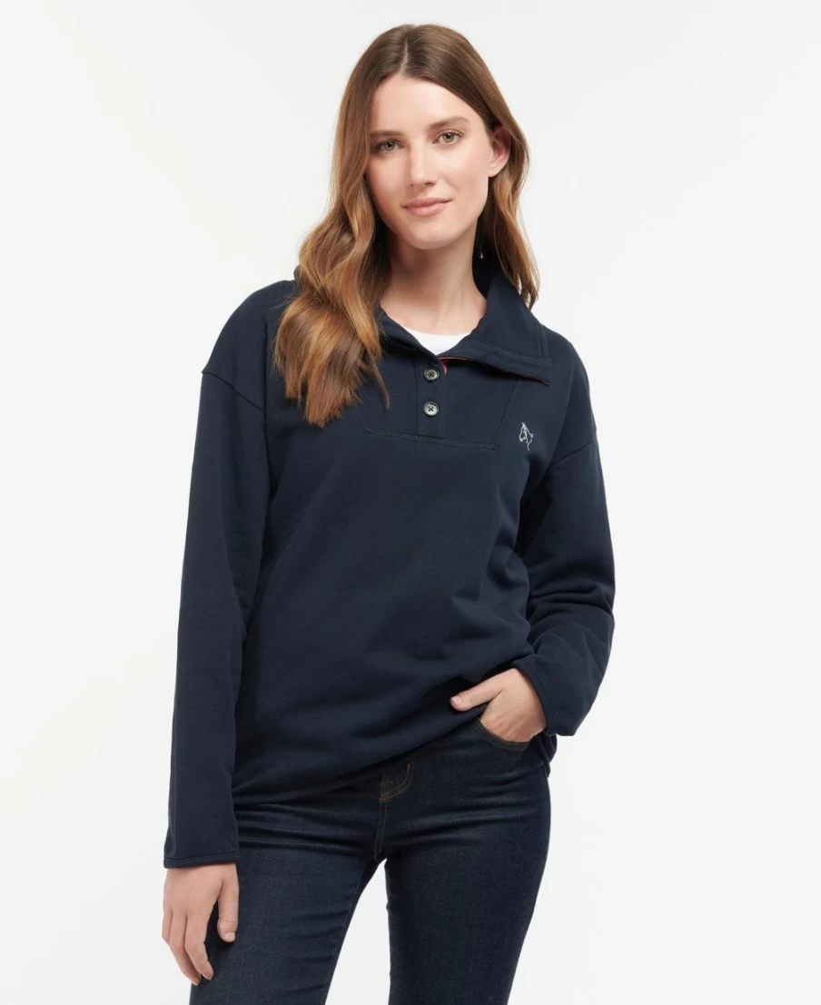 Barbour Women's Regia Sweatshirt in Classic Navy - Comfortable Casual Pullover
