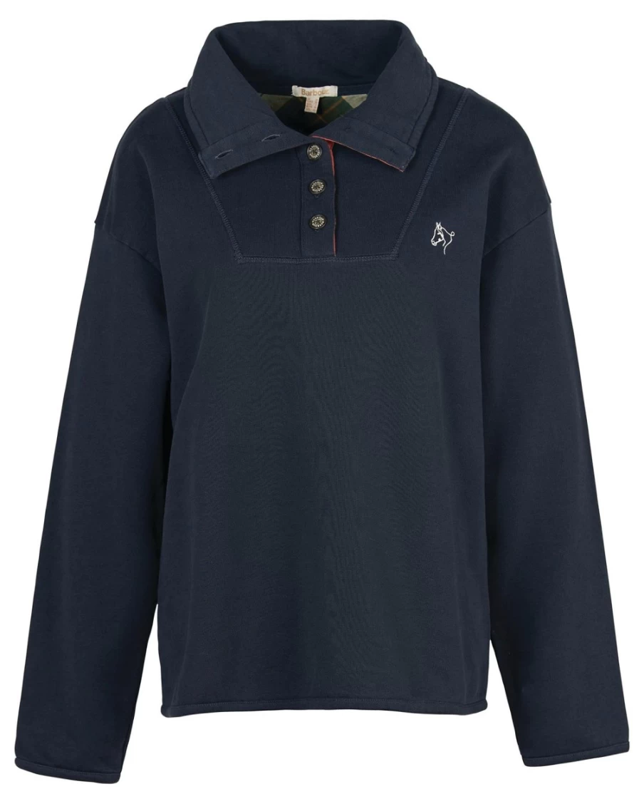 Barbour Women's Regia Sweatshirt in Classic Navy - Comfortable Casual Pullover