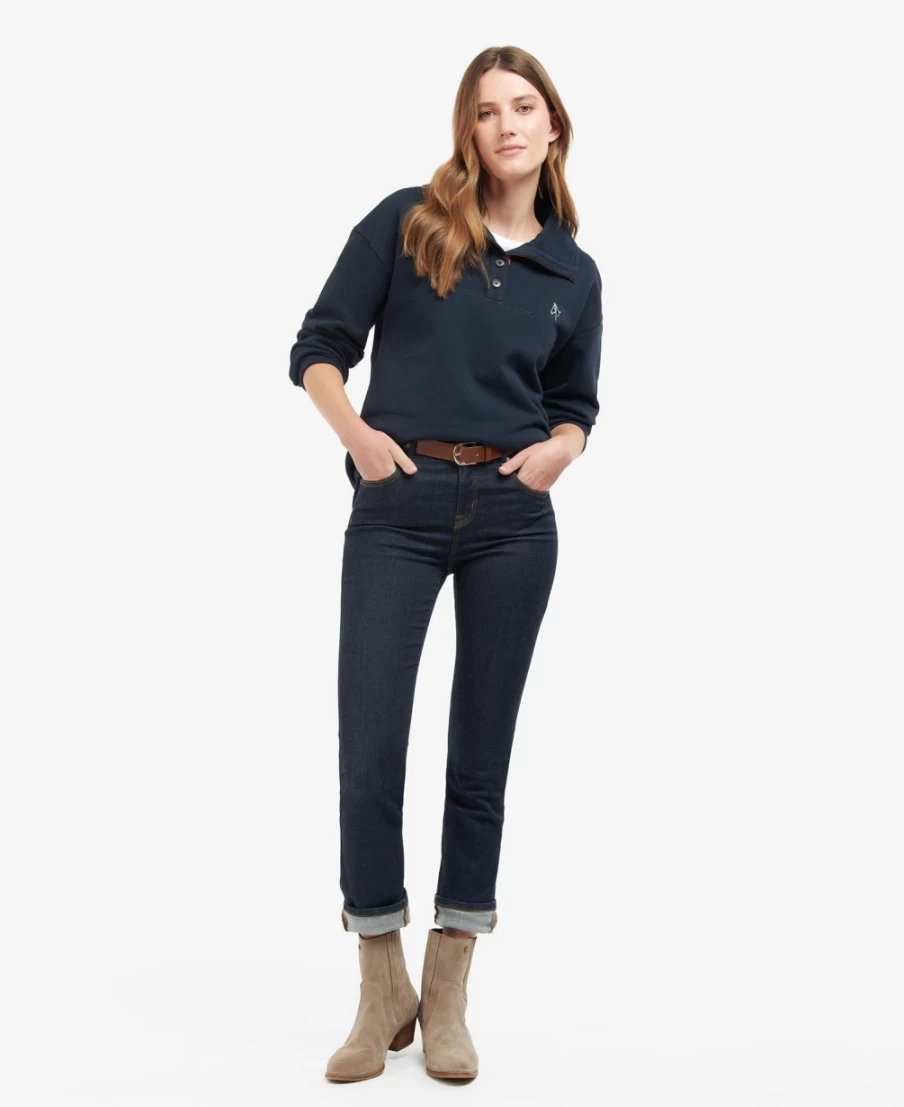 Barbour Women's Regia Sweatshirt in Classic Navy - Comfortable Casual Pullover