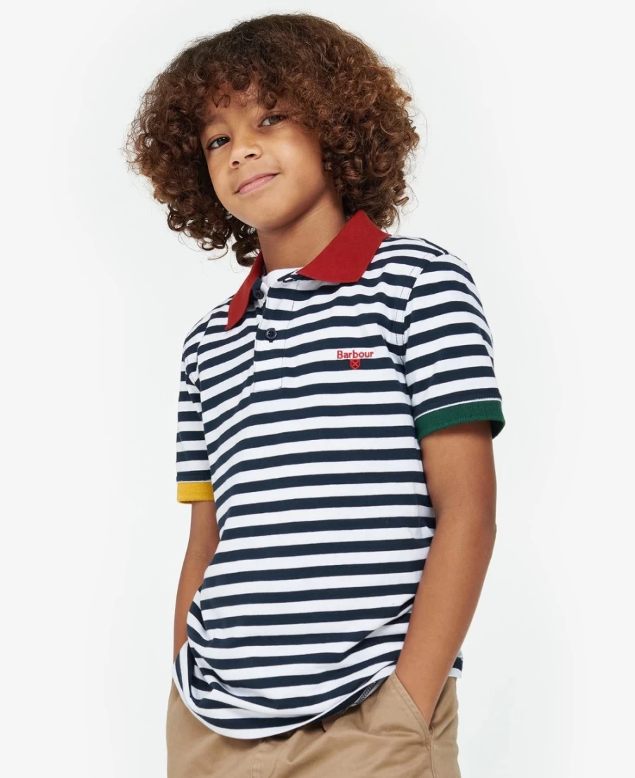 Barbour Boys Classic Navy Earle Polo Shirt for Kids