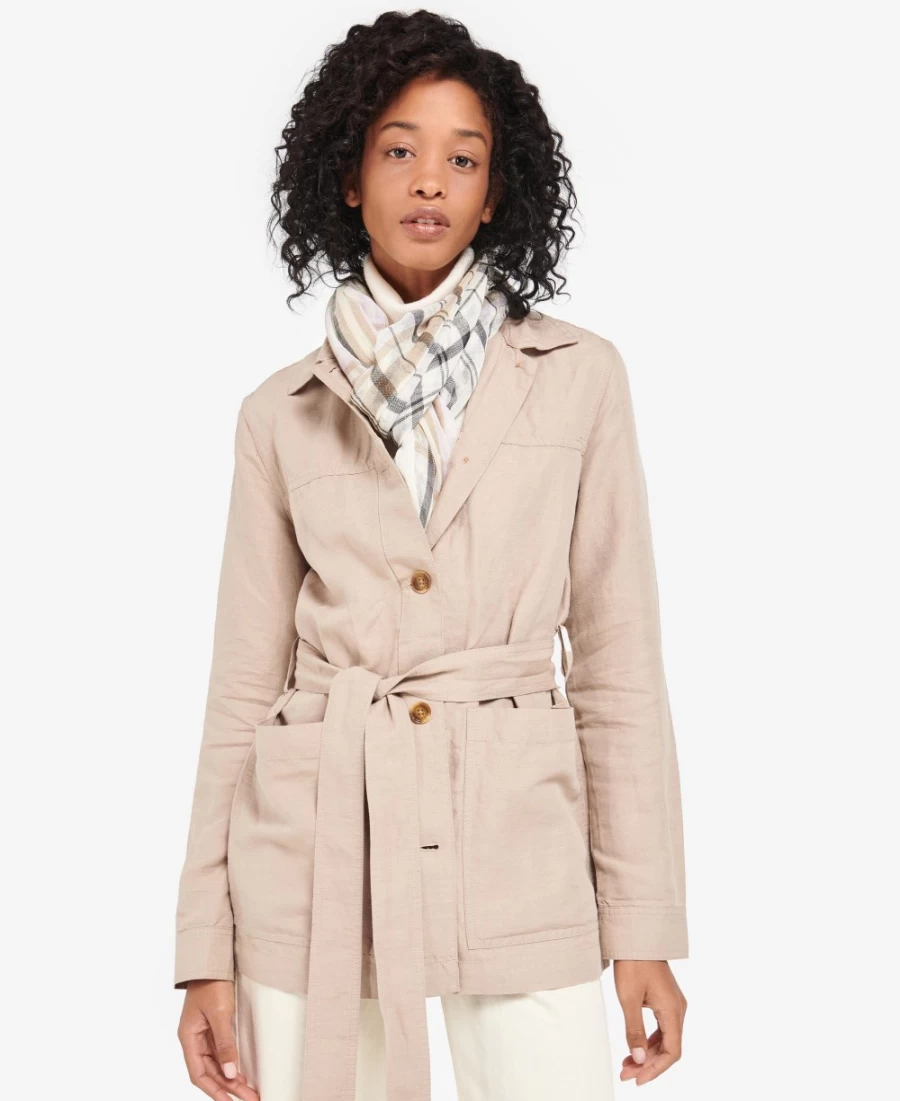 Barbour Women's Whisper White Erin Tartan Scarf