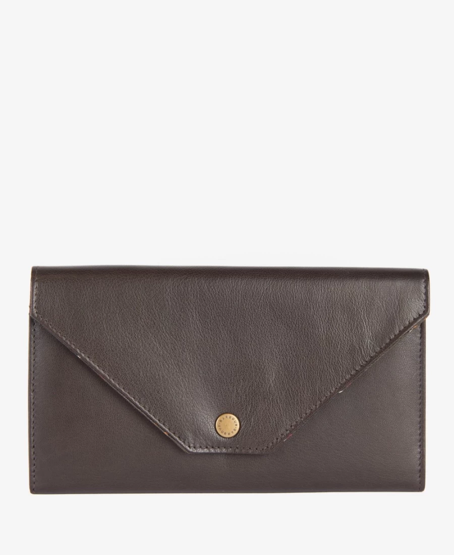 Barbour Men's Brown Leather Travel Purse - Classic Vintage Style Crossbody Bag