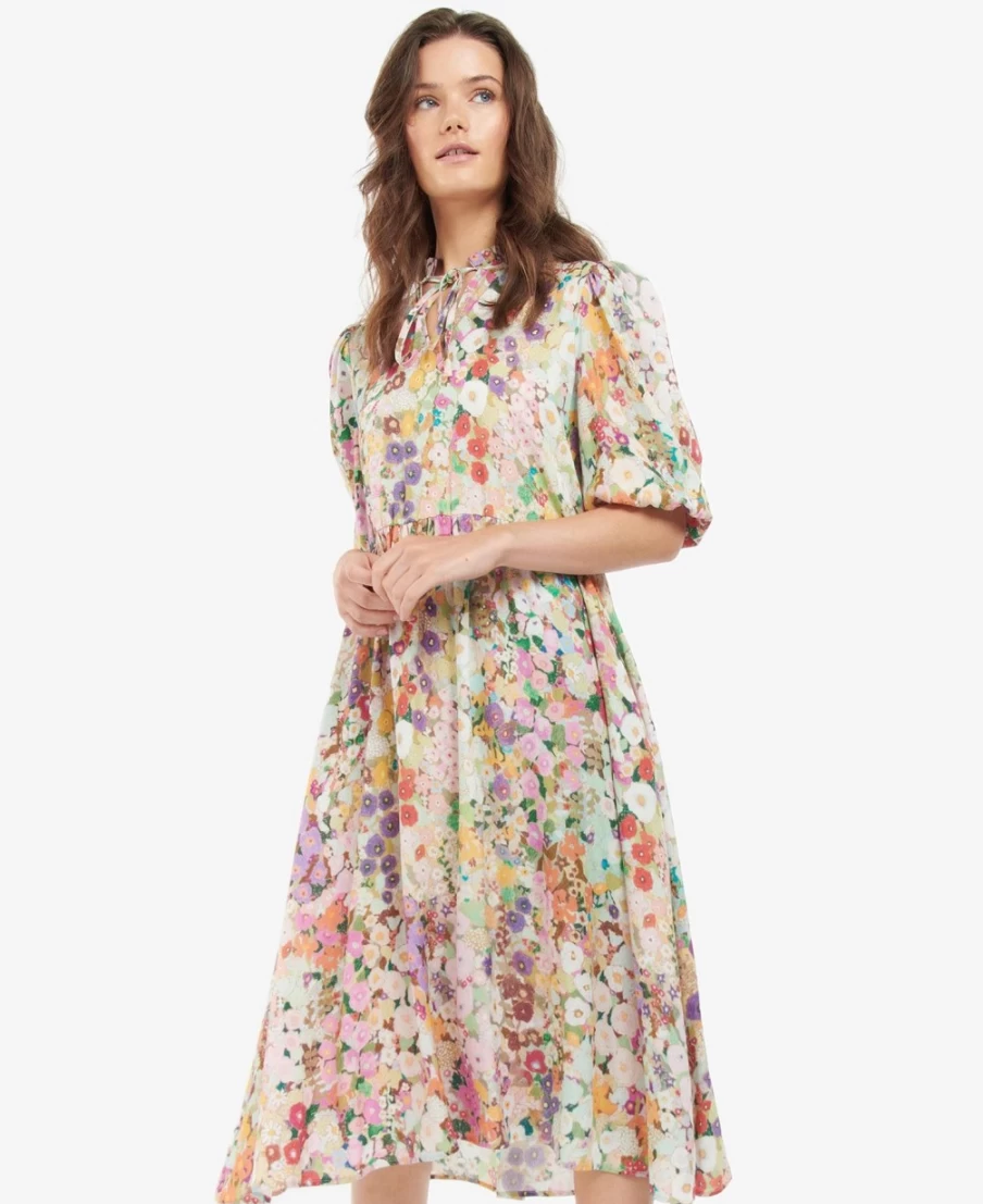 Barbour X House Of Hackney Balcome Dress for Women in Hollyhocks Spring Print