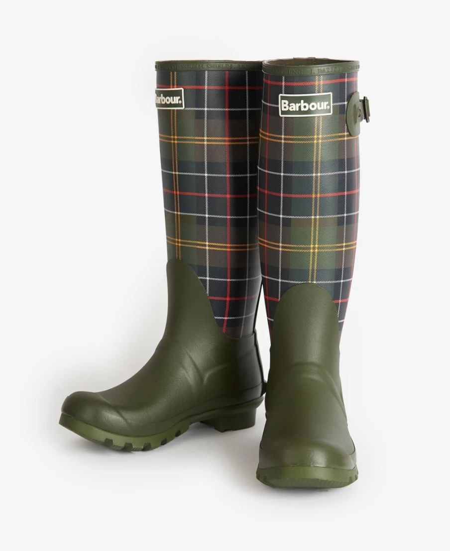Barbour Women's Classic Tartan Bede Waterproof Wellingtons Boots