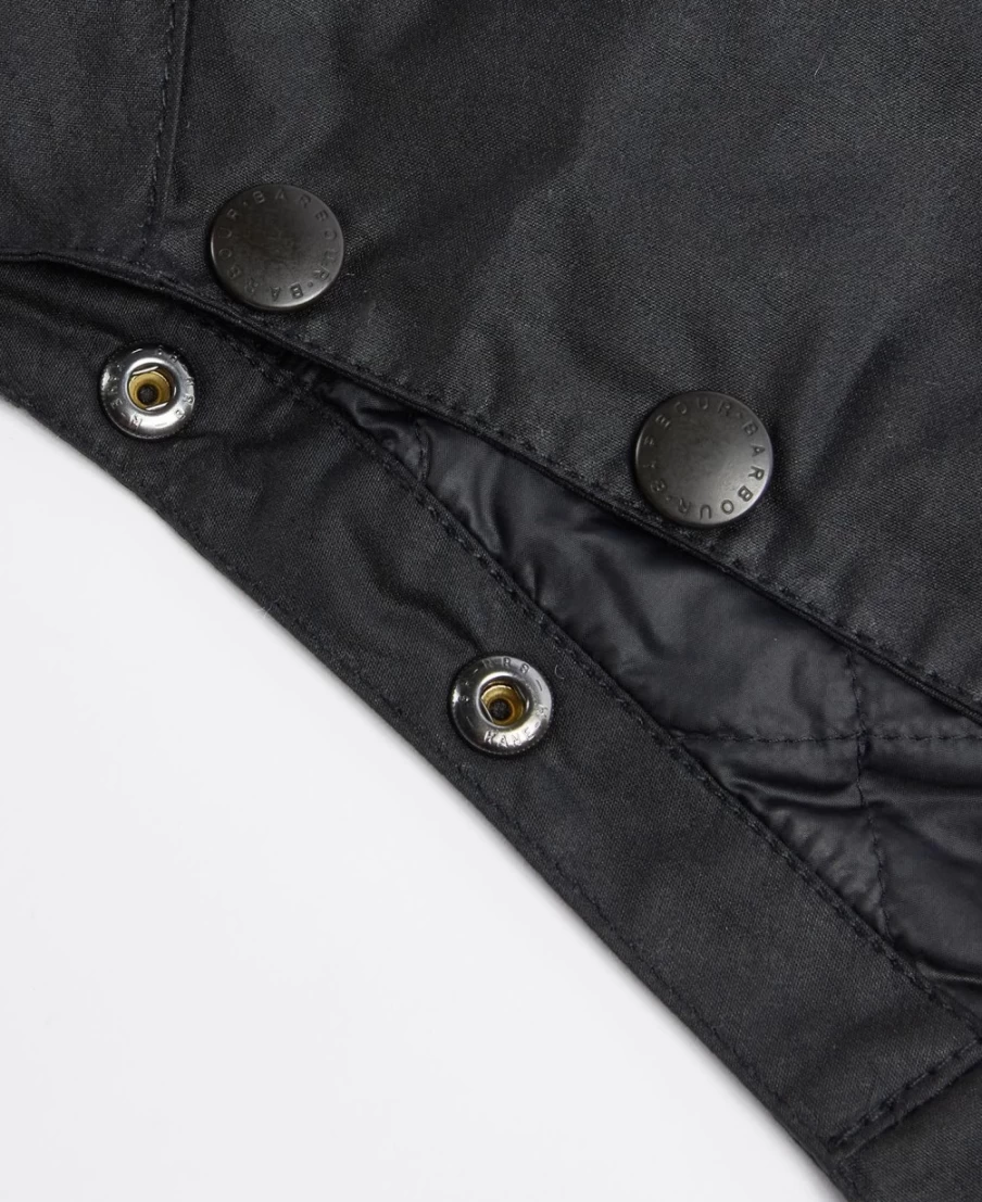 Barbour Men's Black Wax Storm Hood Jacket - Waterproof Outdoor Coat