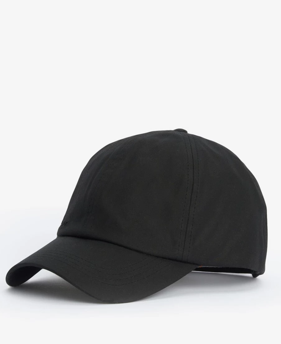 Barbour Men's Sport Cap in Navy & Cordovan Waxed Cotton