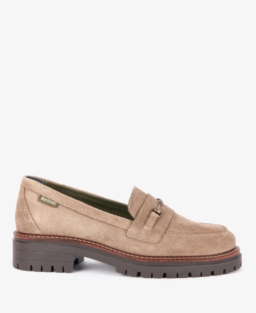 Barbour Womens Brooke Horsebit Loafers in Cognac - Classic Leather Slip-On Shoes