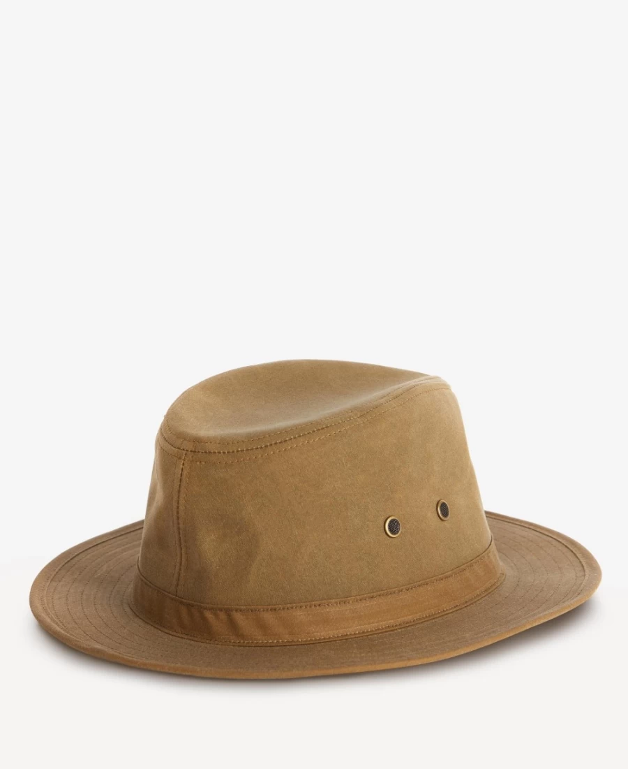 Barbour Men's Dawson Wax Safari Hat in Olive - Classic Outdoor Adventure Cap