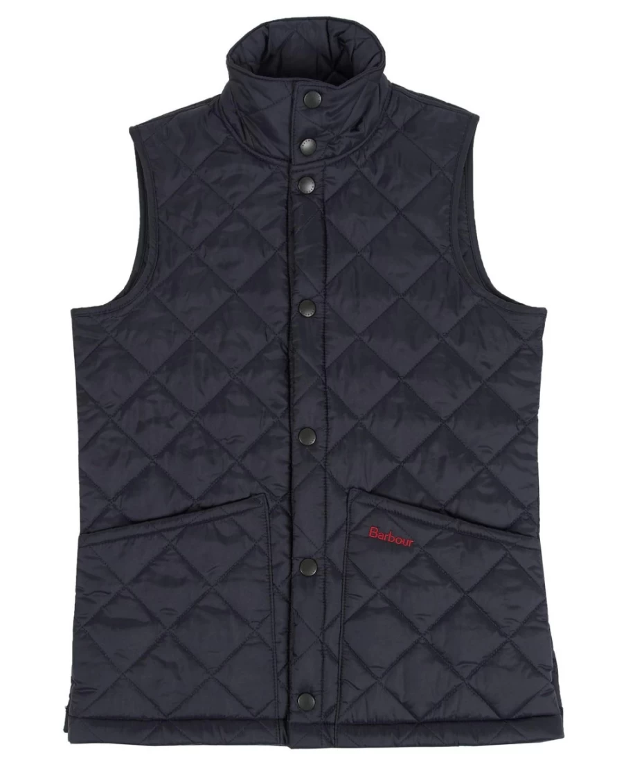 Barbour Boys' Black Liddesdale Gilet - Lightweight Quilted Vest for Kids