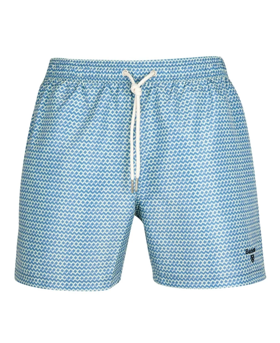 Barbour Men's Navy Diamond Geo Swim Shorts