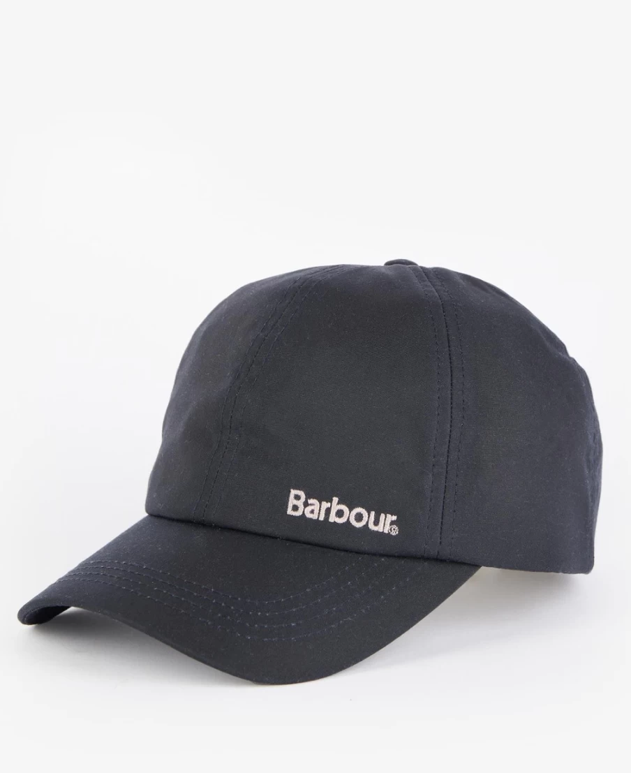 Barbour Womens Belsay Wax Sports Cap in Navy Classic Waterproof Outdoor Hat