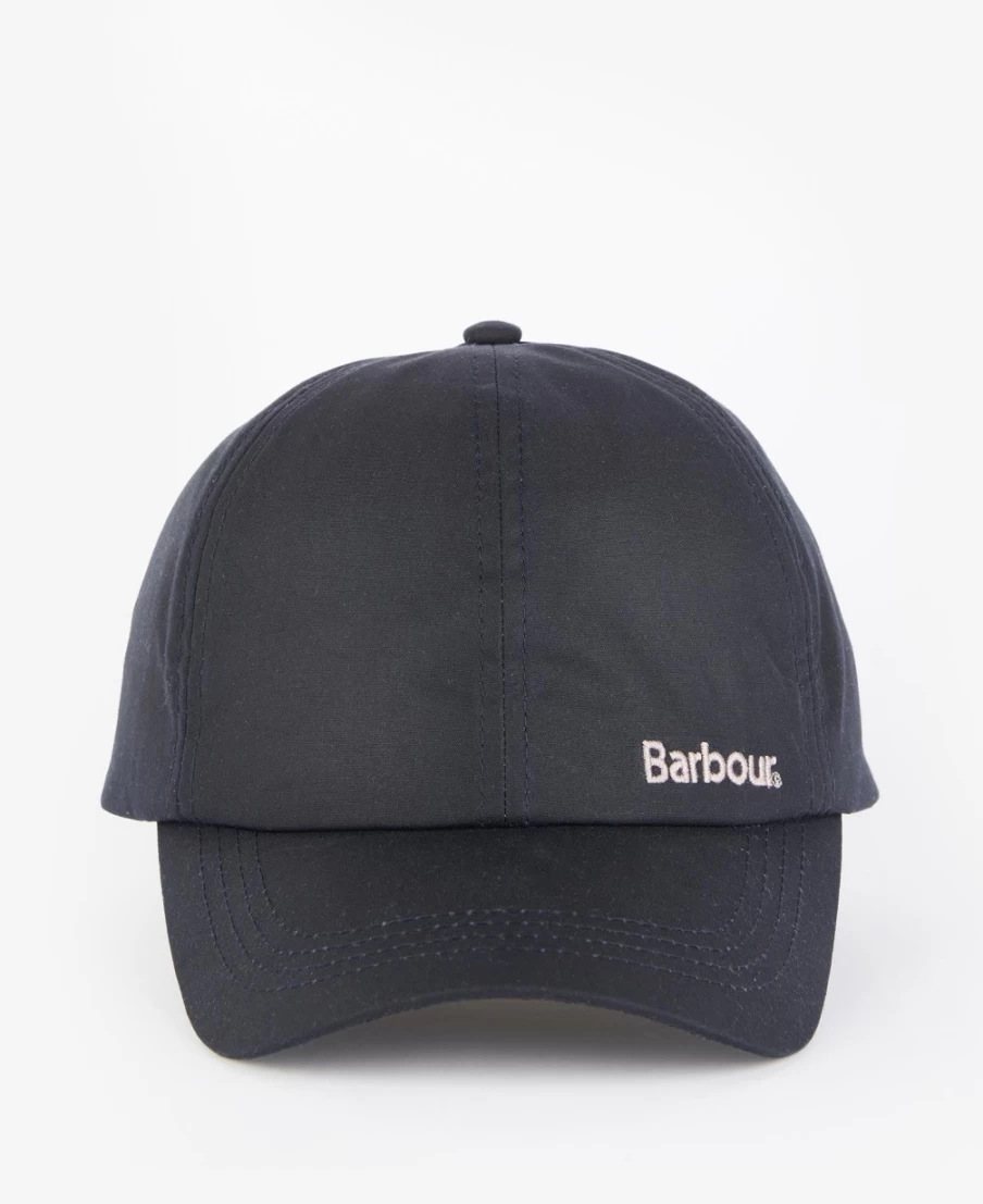 Barbour Womens Belsay Wax Sports Cap in Navy Classic Waterproof Outdoor Hat