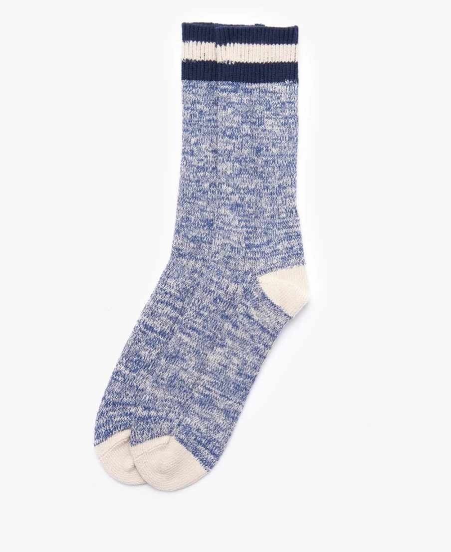 Barbour Mens Shandwick Socks - Blue Mix Casual Comfort Wear