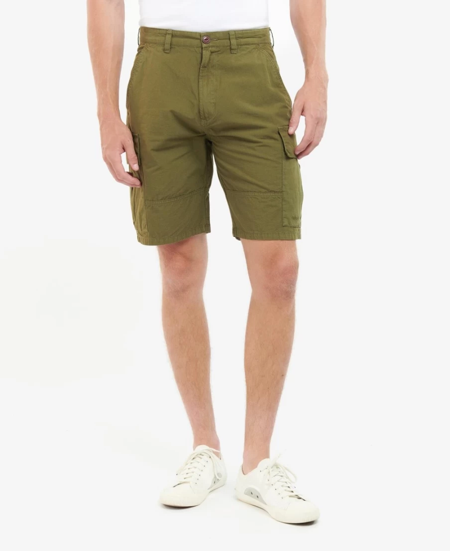 Barbour Men's Ivy Green Essential Ripstop Cargo Shorts