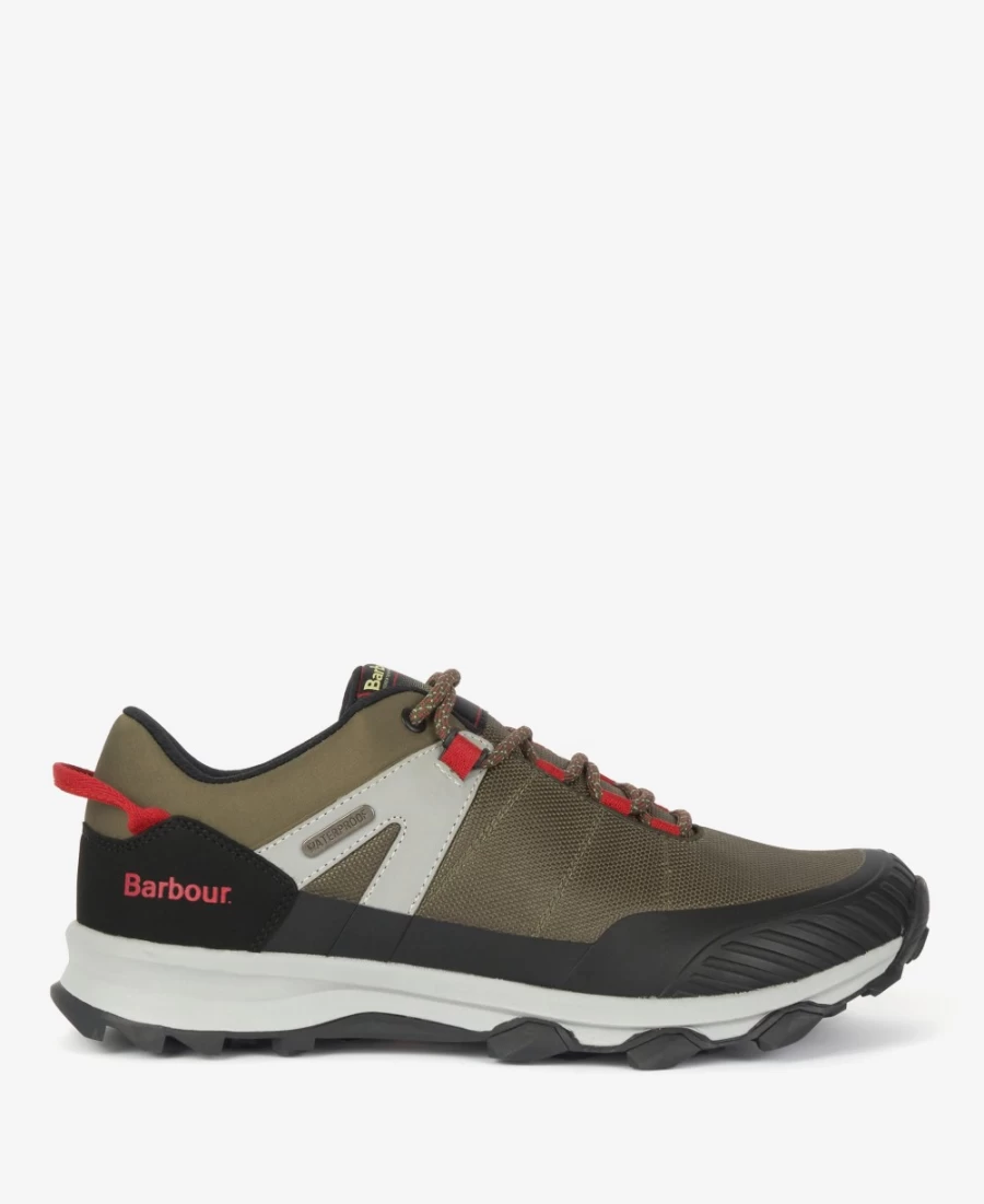 Barbour Mendip Men's Olive Waterproof Trainers for Outdoor Comfort