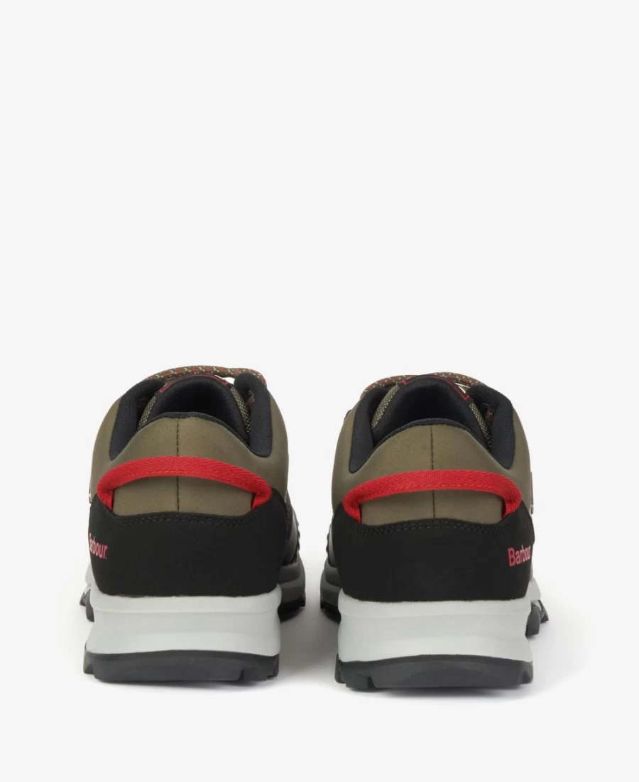 Barbour Mendip Men's Olive Waterproof Trainers for Outdoor Comfort