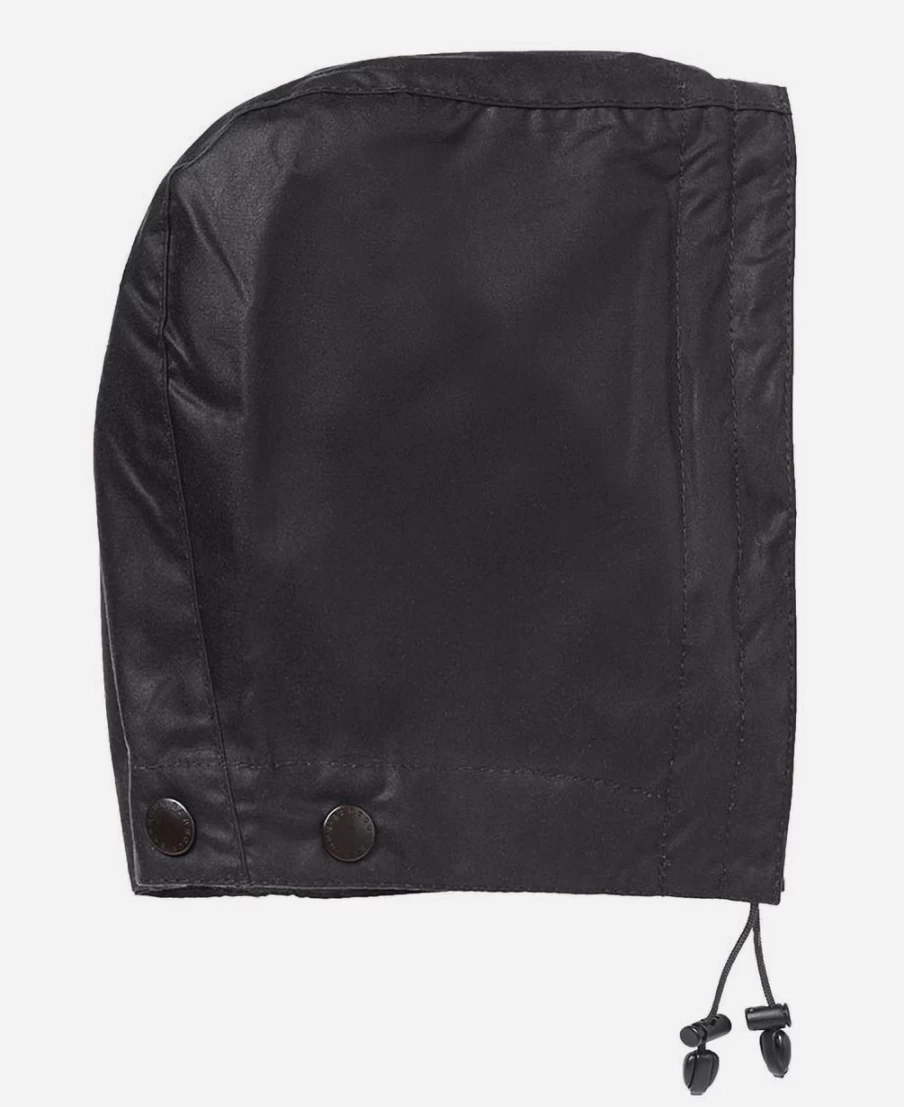 Barbour Men's Black Wax Cotton Hooded Jacket