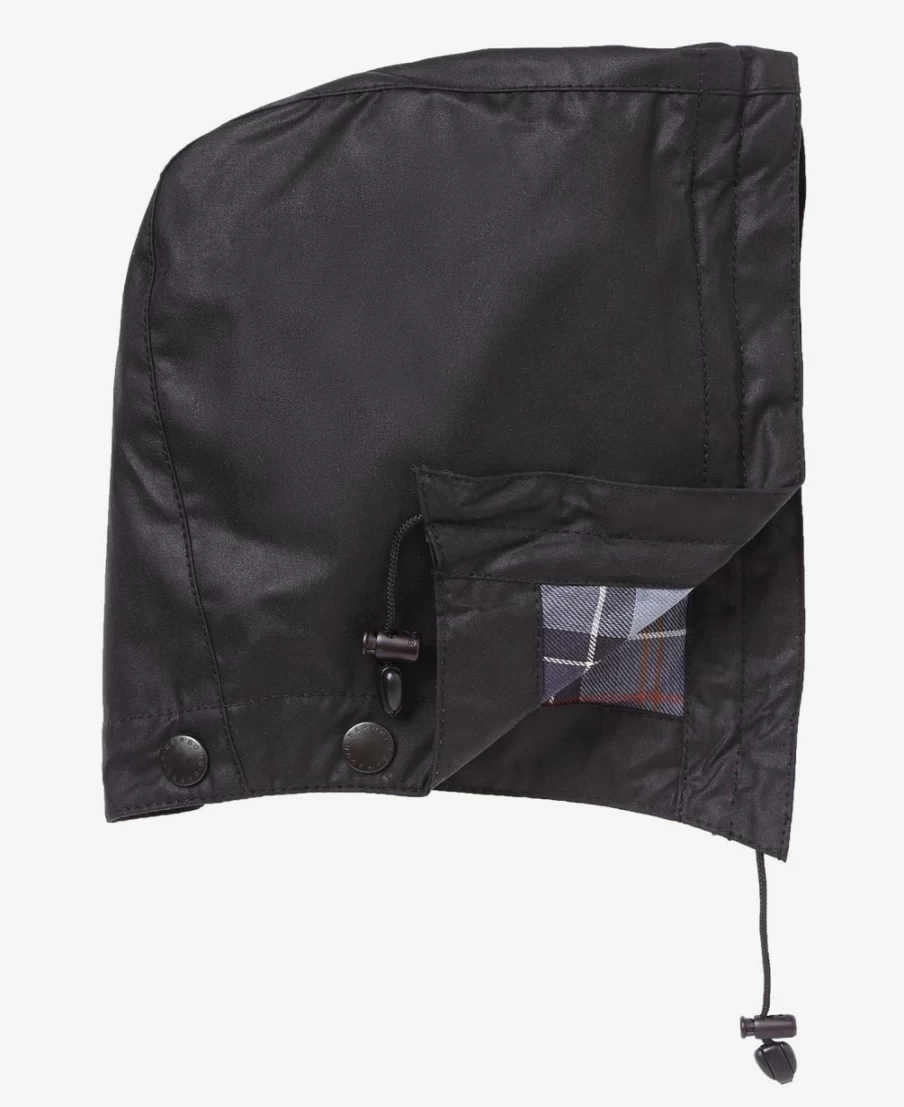 Barbour Men's Black Wax Cotton Hooded Jacket