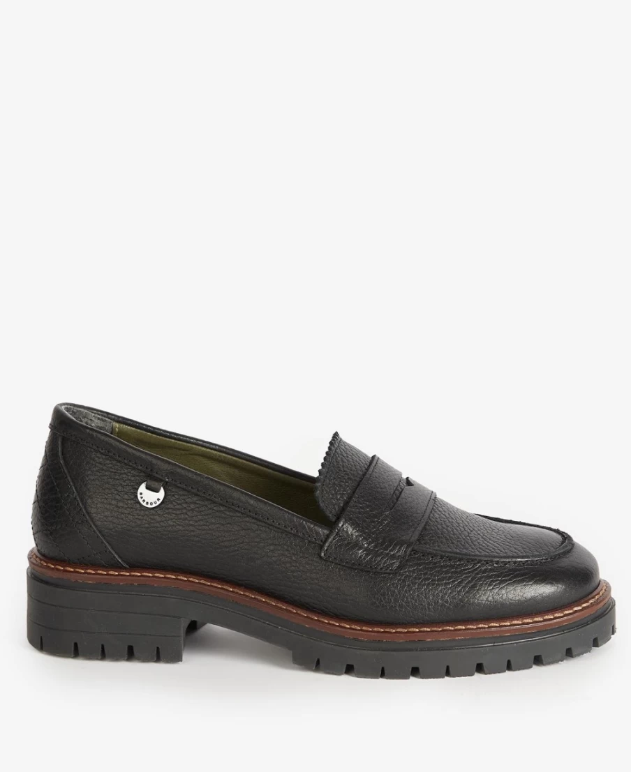 Barbour Women's Velma Loafers in Dark Brown - Classic Leather Slip-On Shoes