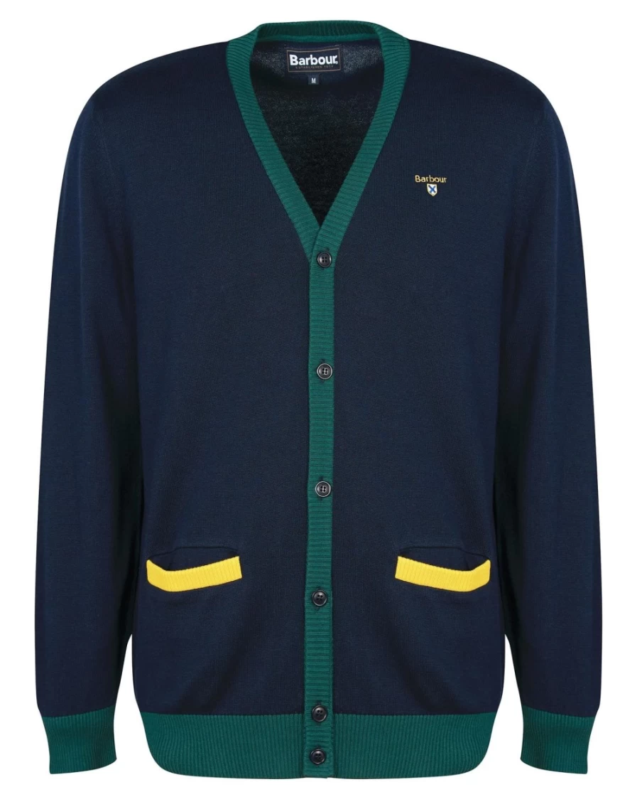 Barbour Men's Classic Navy Sheldonian Cardigan