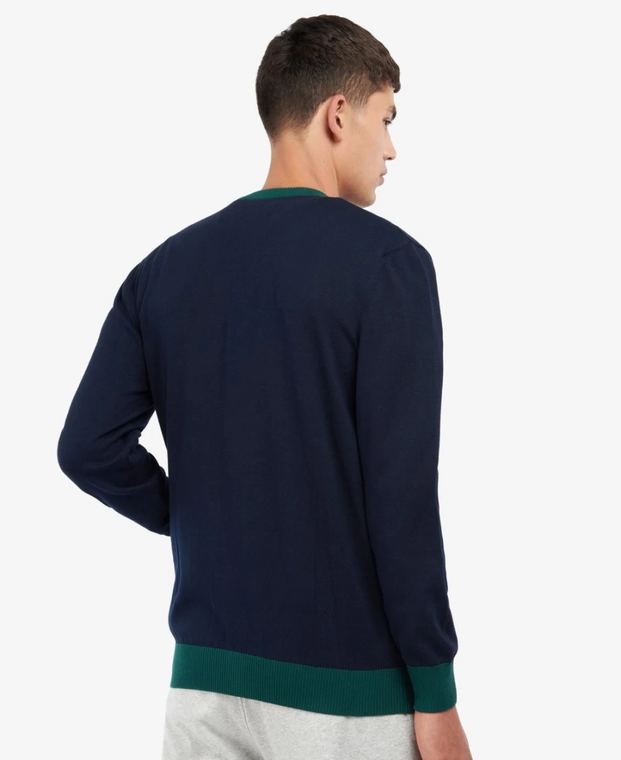 Barbour Men's Classic Navy Sheldonian Cardigan