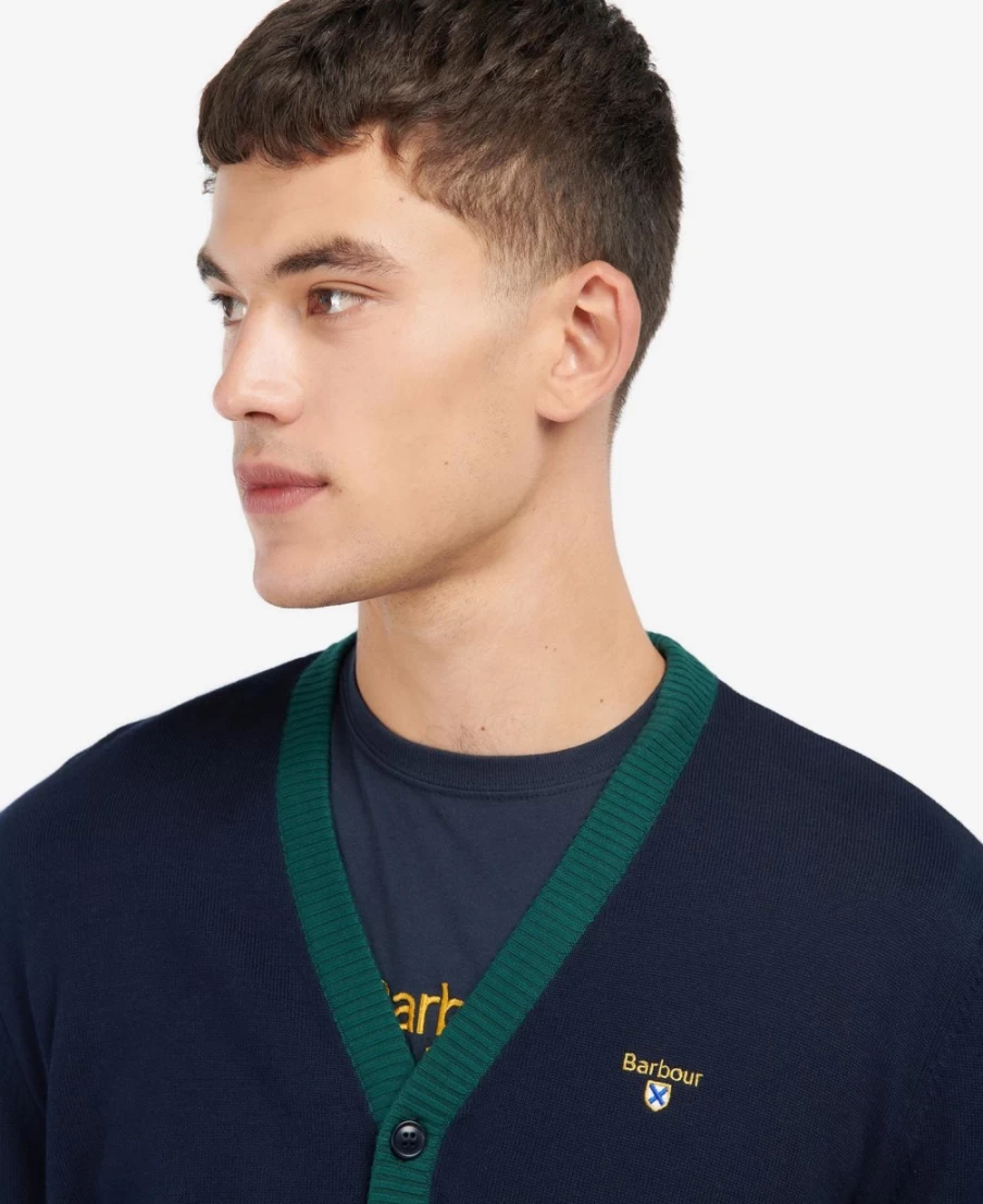 Barbour Men's Classic Navy Sheldonian Cardigan