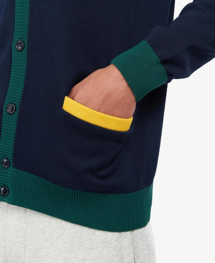 Barbour Men's Classic Navy Sheldonian Cardigan