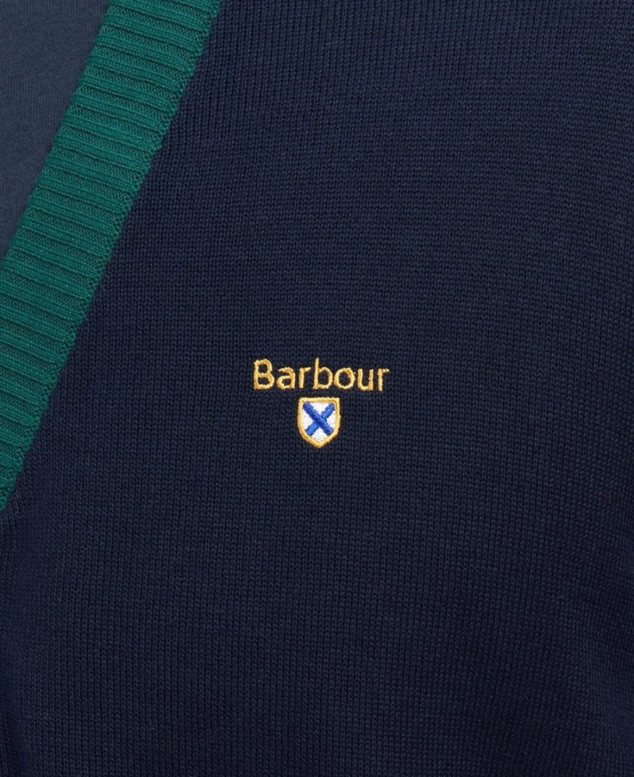 Barbour Men's Classic Navy Sheldonian Cardigan