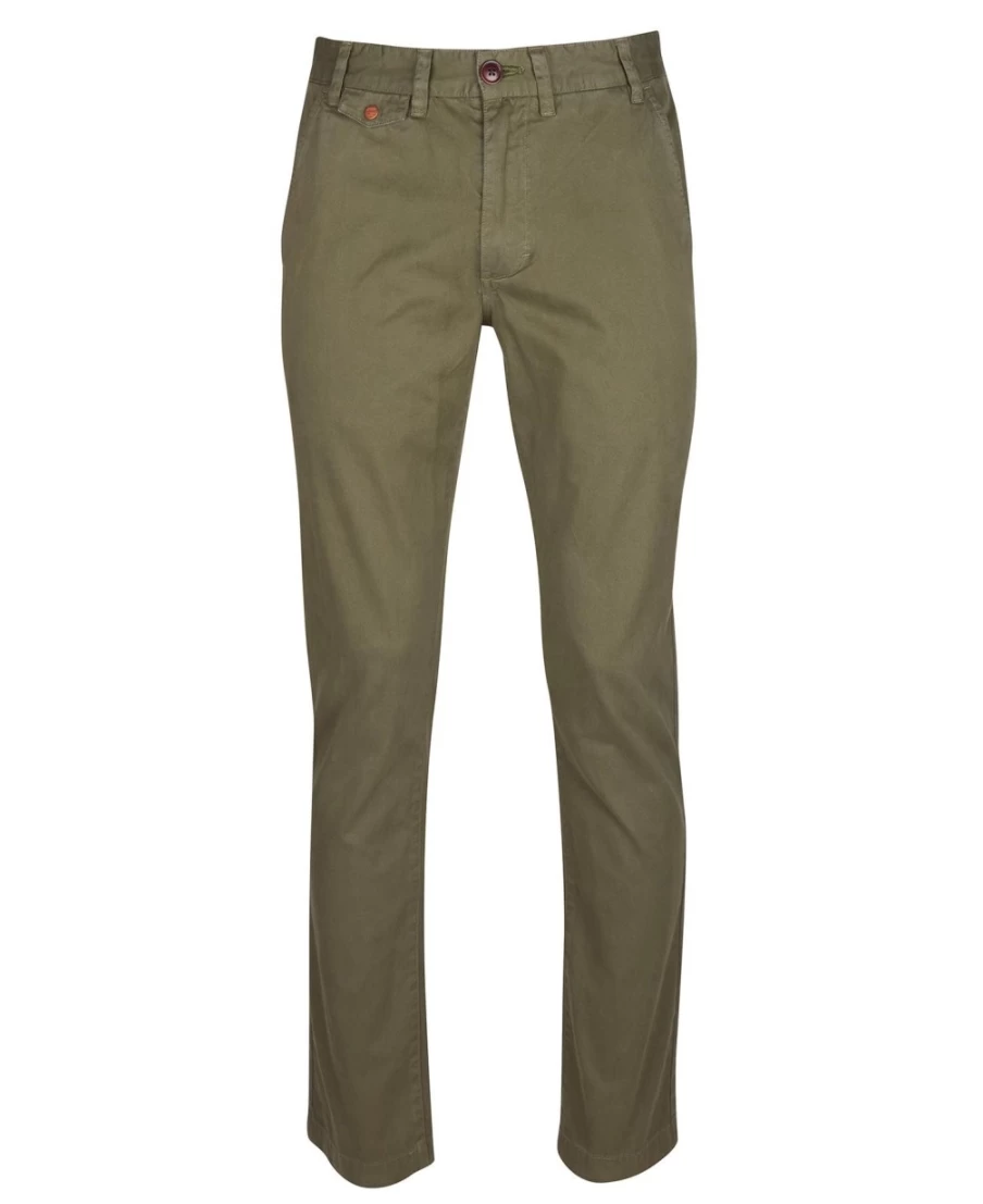 Barbour Men's Neuston Twill Chinos in Ivy Green - Classic Casual Trousers