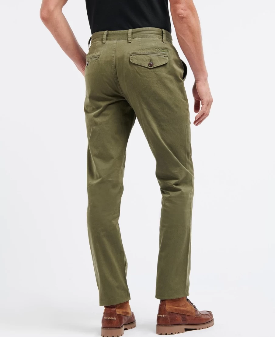 Barbour Men's Neuston Twill Chinos in Ivy Green - Classic Casual Trousers