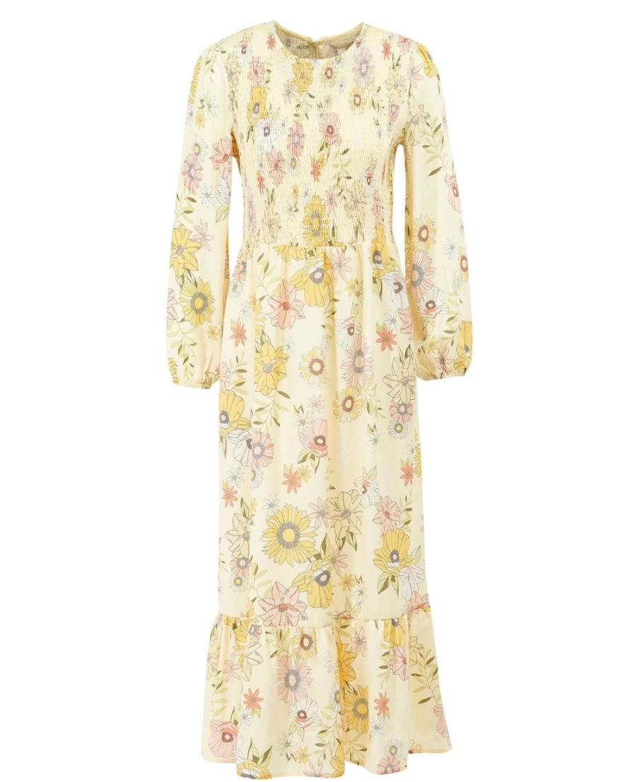Barbour Women's Coraline Dress in Multi Light Sunflower - Floral Summer Dress