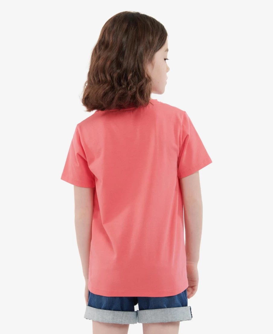 Barbour Girls Navy Rebecca Short Sleeve T-Shirt for Casual Wear