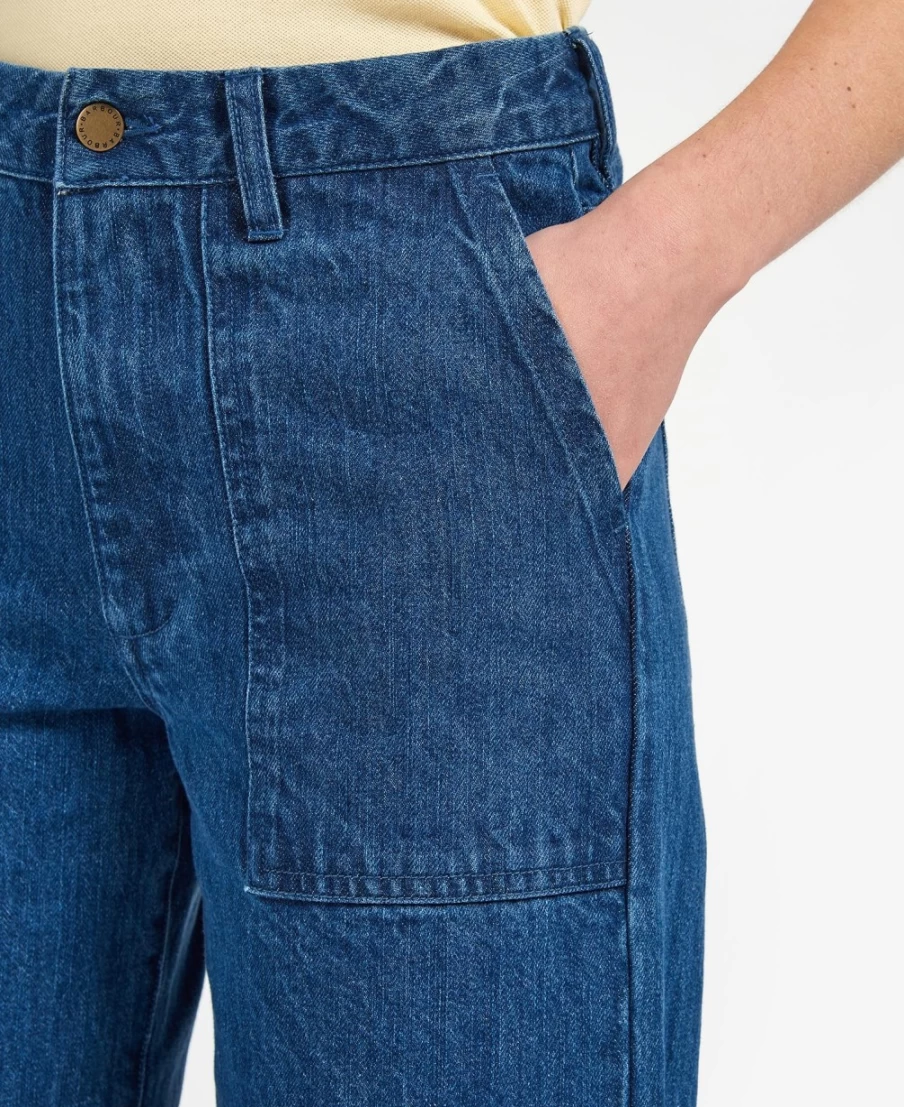 Barbour Women's Ecru Southport Cropped Jeans