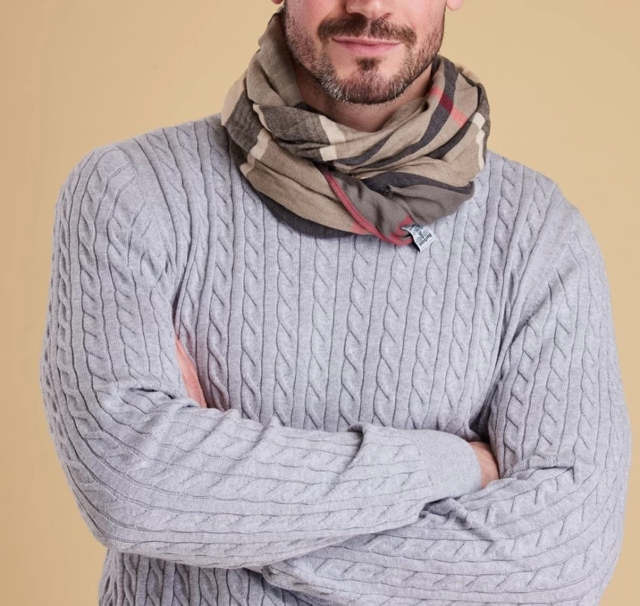 Barbour Mens Walshaw Scarf in Classic Tartan - Traditional Plaid Winter Accessory