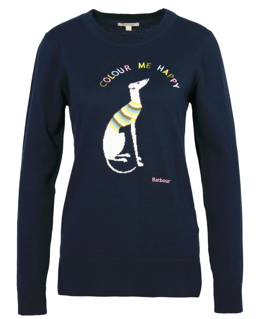 Barbour Women's Classic Navy Housesteads Knitted Jumper