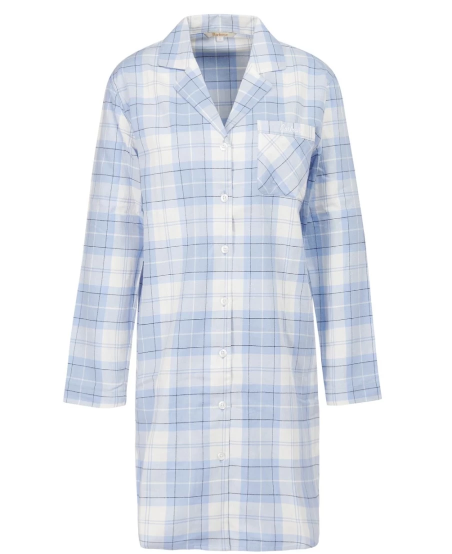 Barbour Women's Etta Nightshirt in Pink Tartan - Classic Plaid Sleepwear