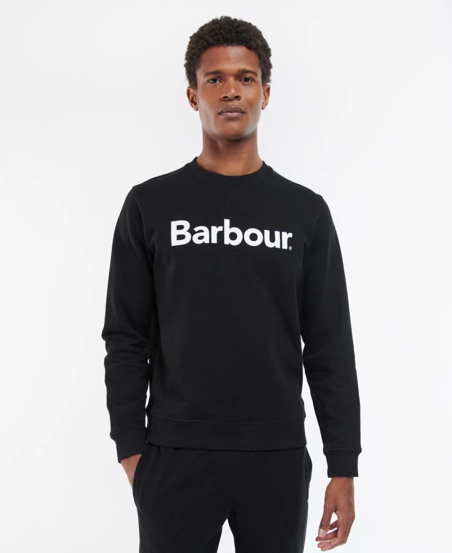 Barbour Men's Navy Logo Crew-Neck Sweatshirt
