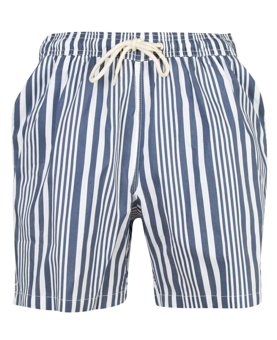 Barbour Men's Deckham Swim Shorts in Classic Red - Quick-Dry Swimming Trunks