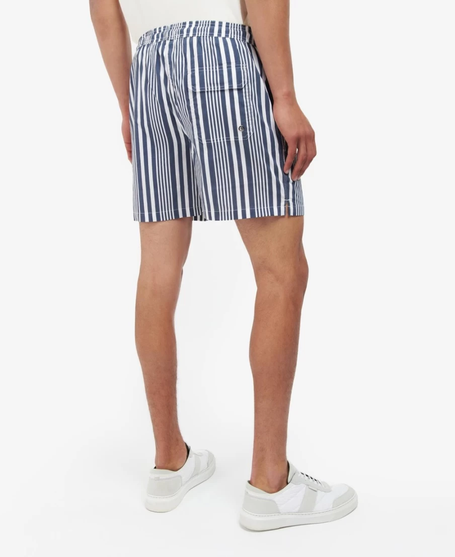 Barbour Men's Deckham Swim Shorts in Classic Red - Quick-Dry Swimming Trunks