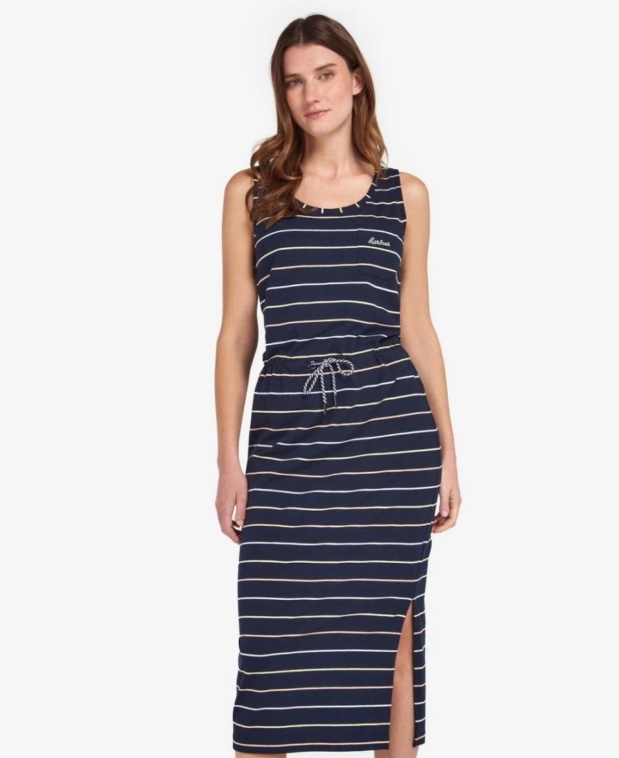 Barbour Women's Overland Dress in Multi Stripe - Classic Striped Style