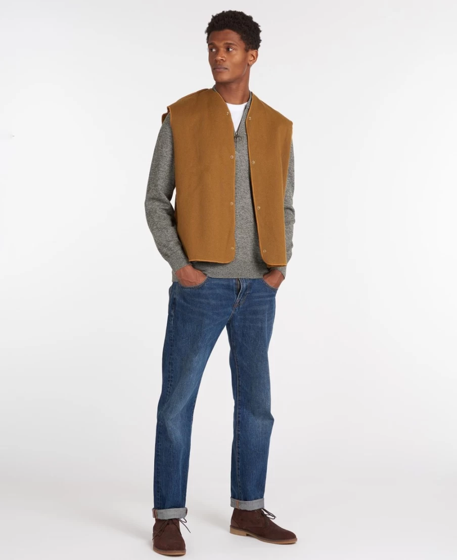 Barbour Men's Brown Jacket with Warm Pile Lining - Classic Outdoor Wear