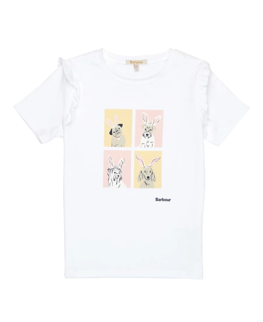 Barbour Girls Sophie Classic White Short Sleeve T-Shirt
